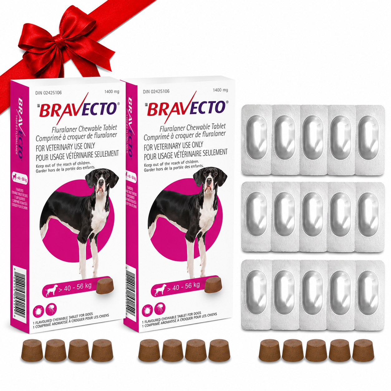 2 Bravecto 40–56 kg + 15 Free Evatri Tablets