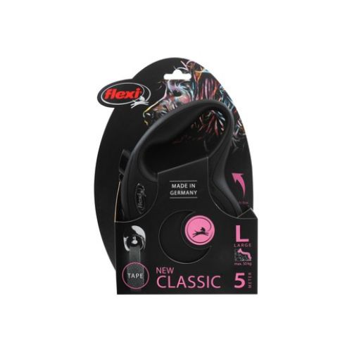 Flexi Classic Retractable Dog Leash 5m Tape Size L For Dogs Up to 50kg