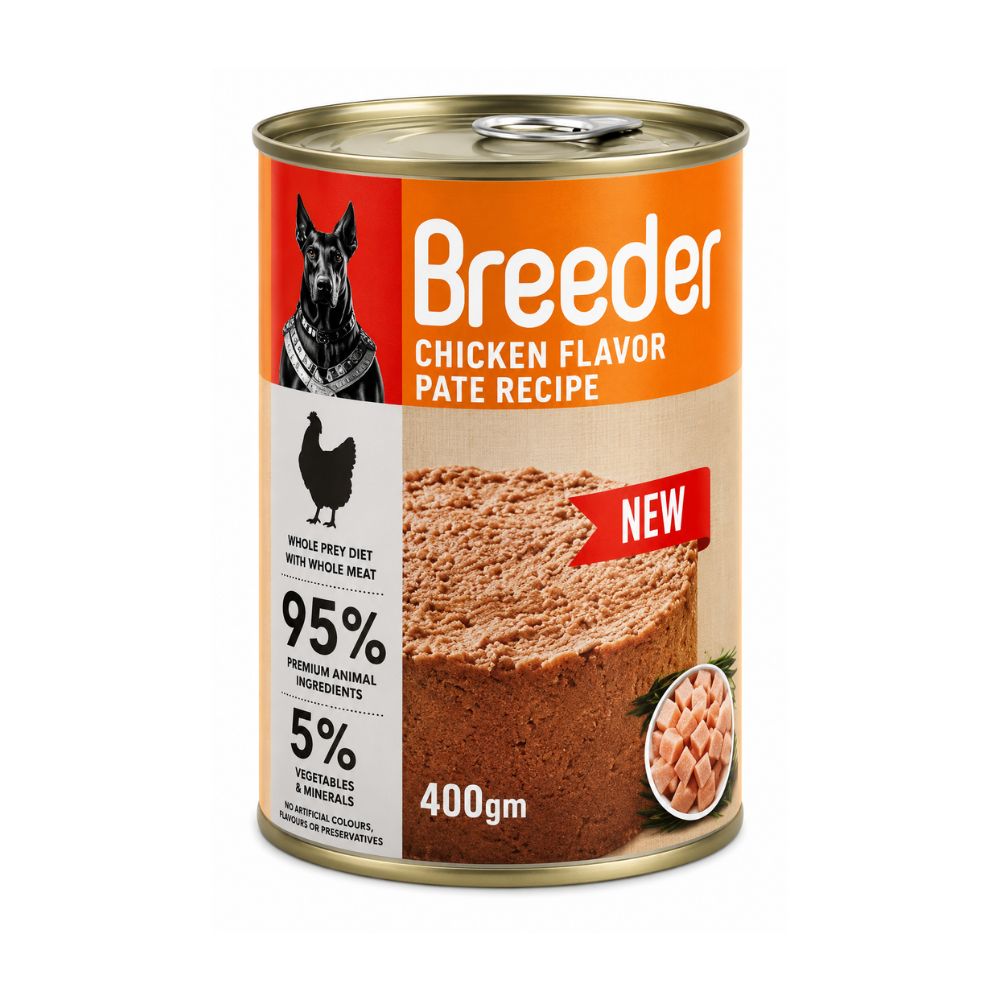 Breeder Wet Food for Dogs – Chicken Flavor – 400g