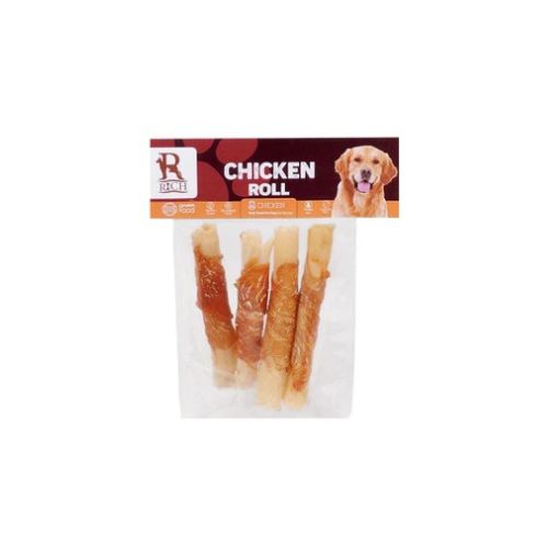 Rich Chicken Roll Treats for Dogs 4 Piece Pack