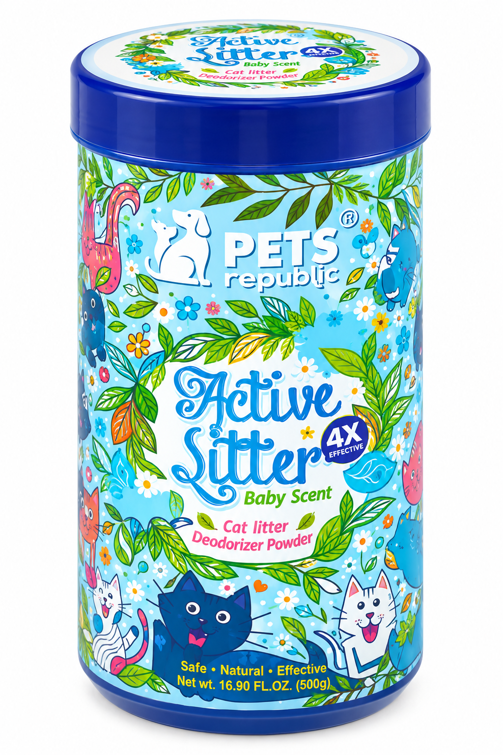 Pets Republic Active Litter Baby Scent Cat Litter Deodorizer Powder – 500g
