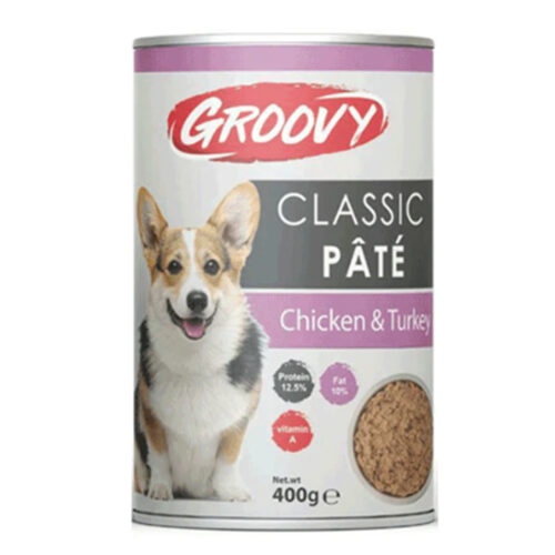 Groovy Classic Pate Adult Dog Wet Food Cans Turkey 400g