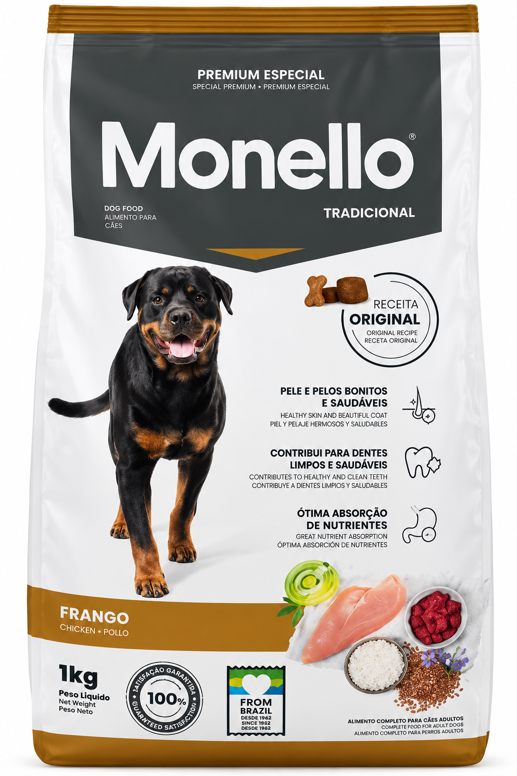 Monello Traditional Adult Dog Dry Food with Chicken 1kg