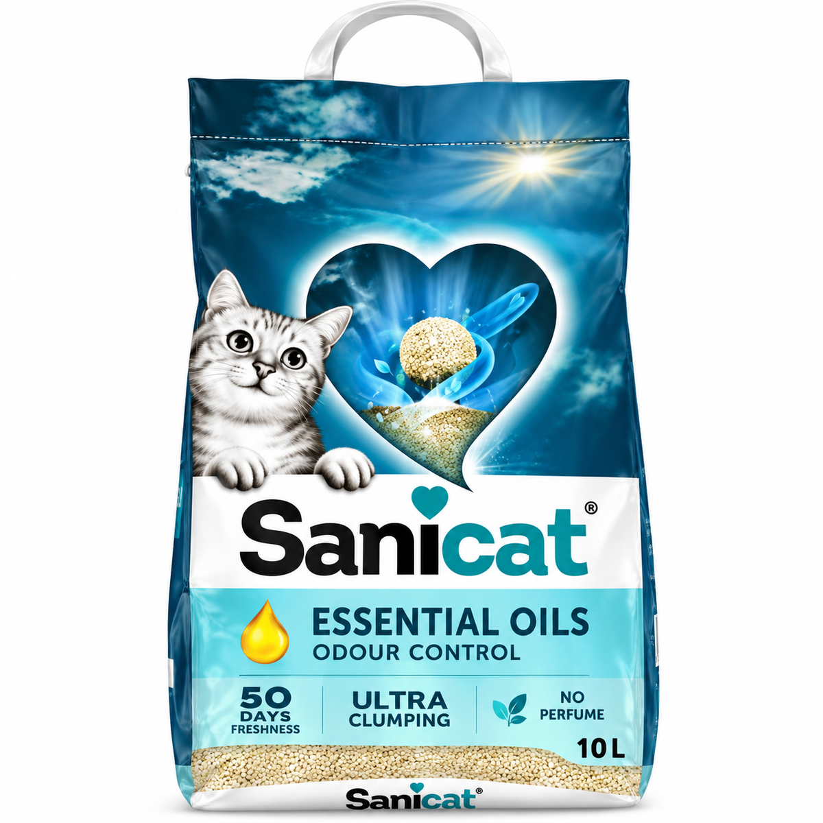 Sanicat Ultra Clumping Cat Litter with Essential Oils – 10 L