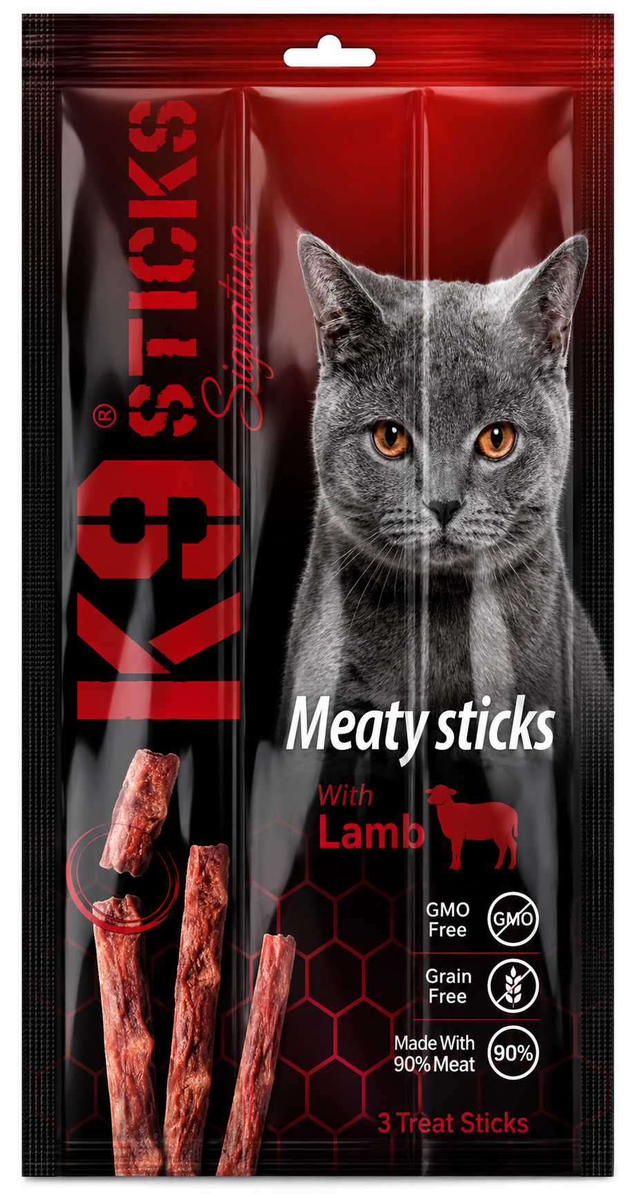 K9 Sticks Signature Meaty Sticks with Lamb for Cats 3 Treat Sticks