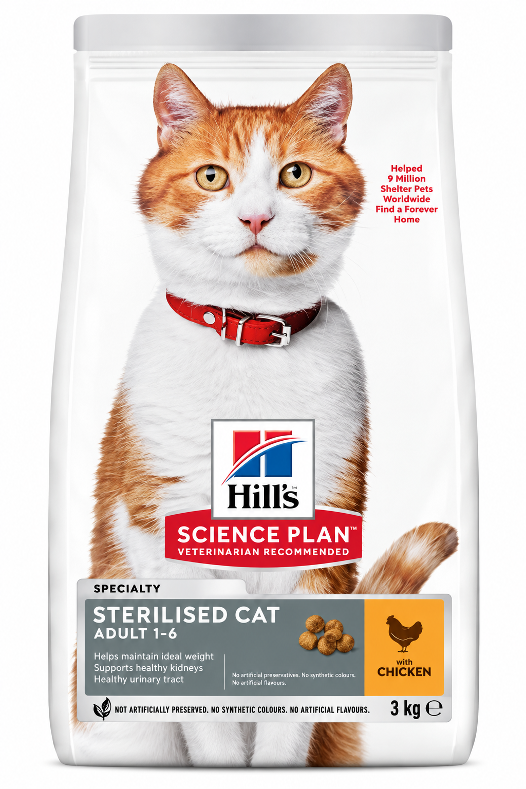 Hill’s Science Plan Sterilised Cat Adult Dry Food with Chicken – 3 KG