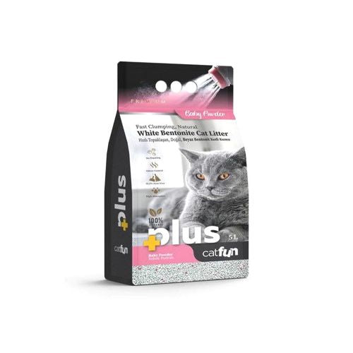 CatFun Plus White Bentonite And Baby Powder Cat Litter 5L