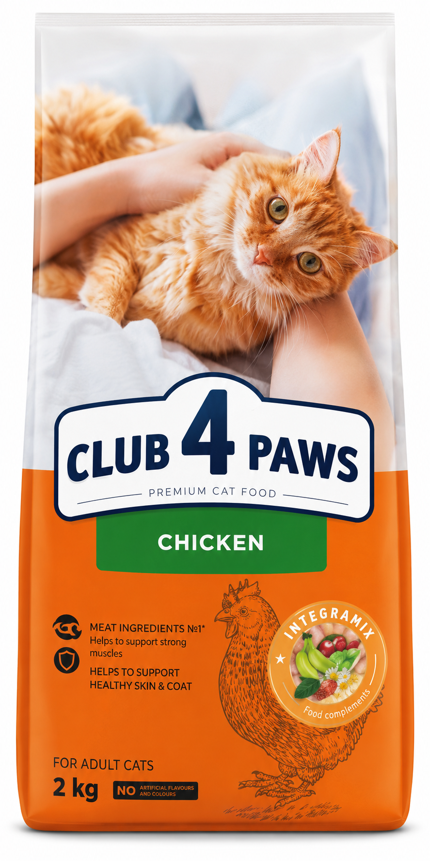 Club 4 Paws Premium Adult Dry Cat Food with Chicken 2kg