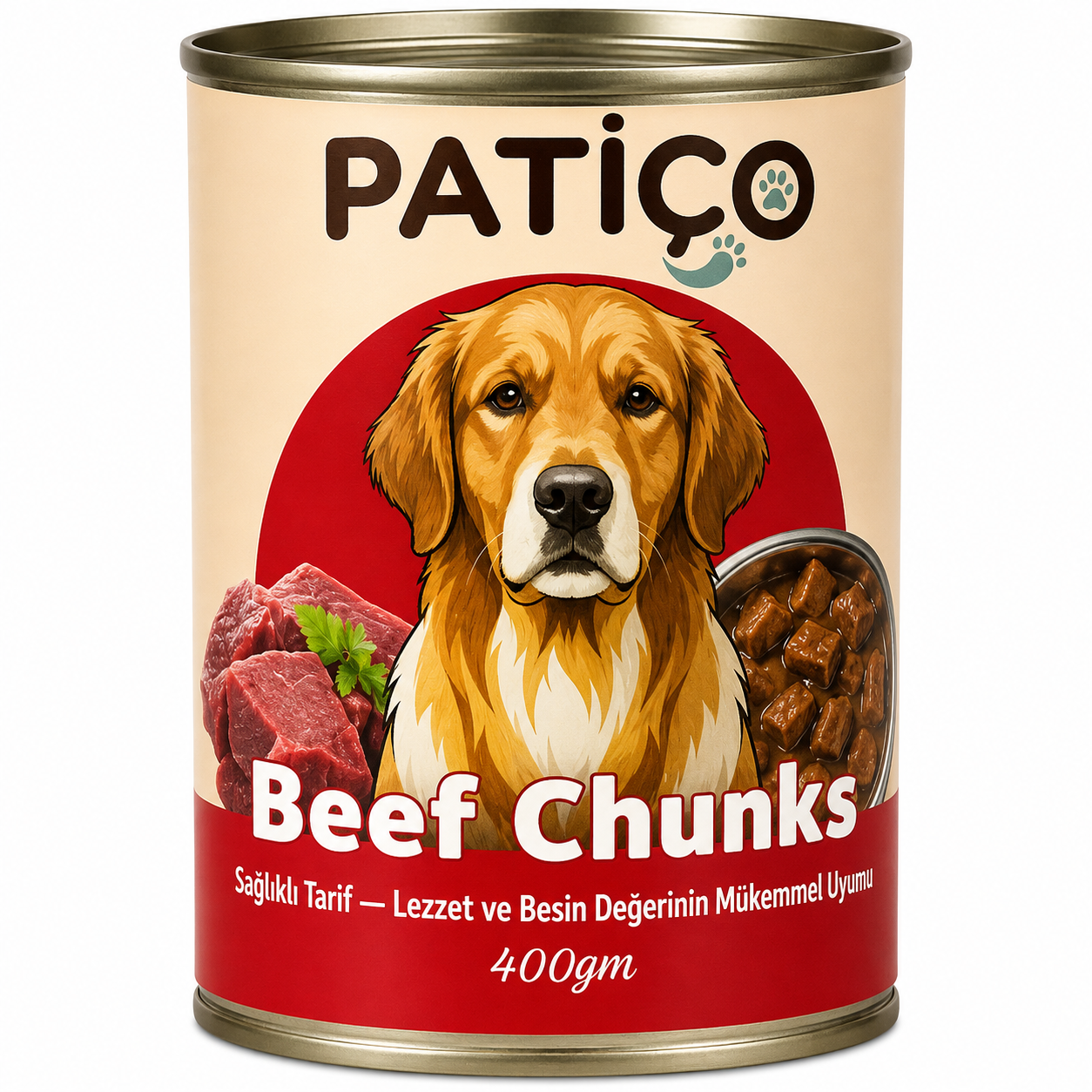 Patico Beef Chunks Wet Dog Food 400g