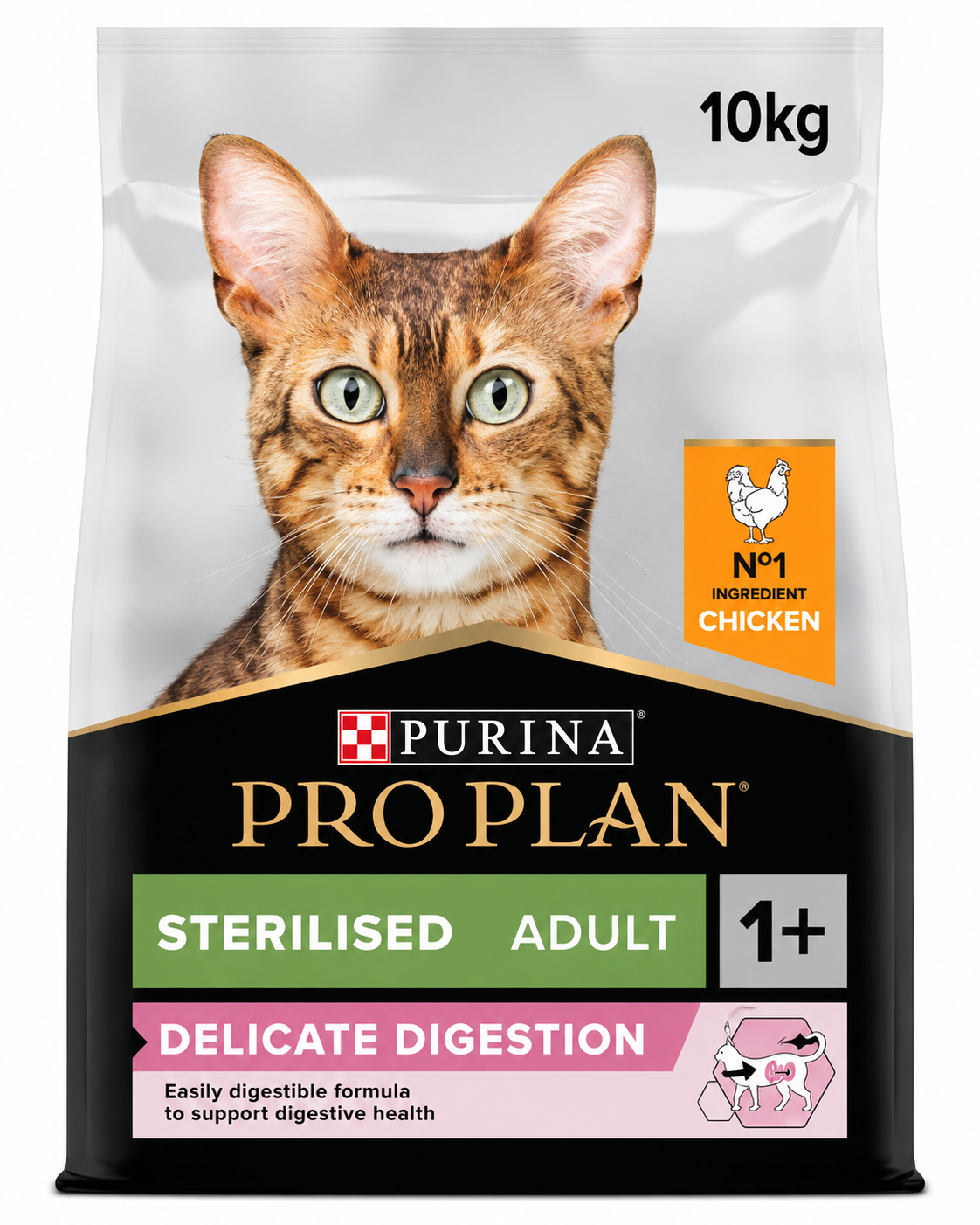 Purina Pro Plan Sterilised Adult Delicate Digestion with Chicken Dry Cat Food 10 KG