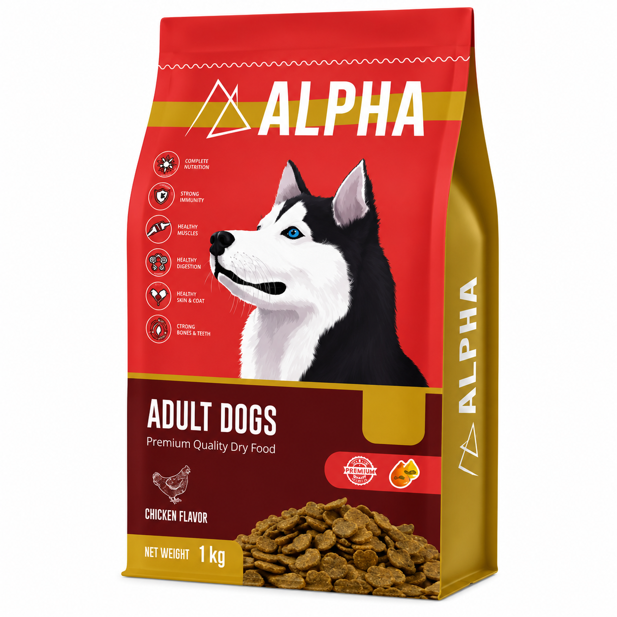 Alpha Adult Dogs Chicken Flavor Dry Food 1 KG