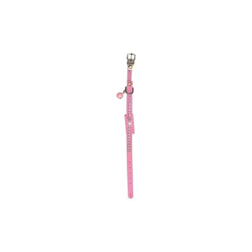 Pink and Yellow Cat Collar with Bell by Naomi 31x1.2 cm