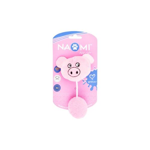 Plush Pig Toy for Cats Pink by Naomi
