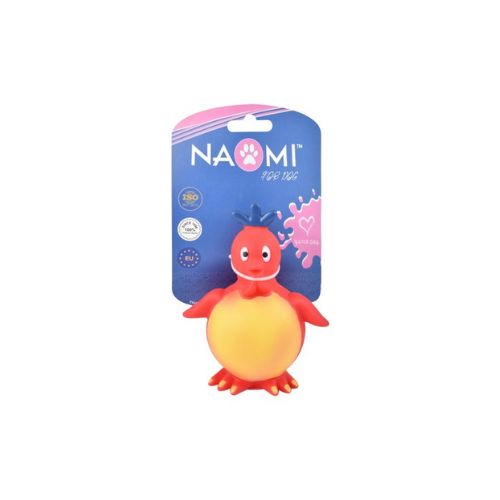 Chicken Shaped Chew Toy for Dogs Yellow & Red by Naomi