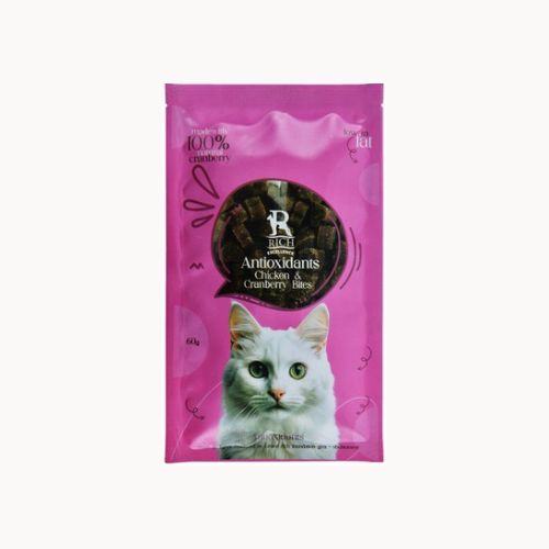 Rich Cat Treats with Chicken Cranberry & Antioxidants 60g
