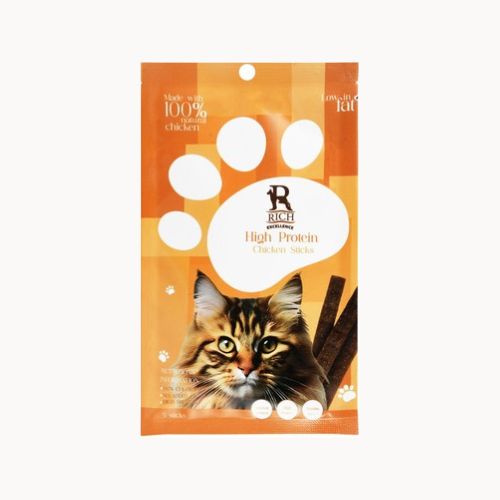 Rich High Protein Chicken Cat Stick Treats with Taurine 5 pcs