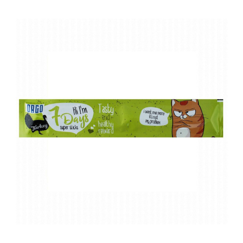Orgo 7 Days Super Sticks Cat Treat with Turkey