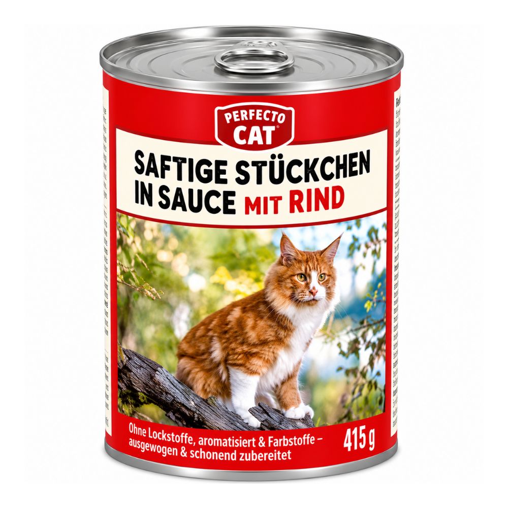 Perfecto Cat Wet Food with Beef in Gravy 415 g