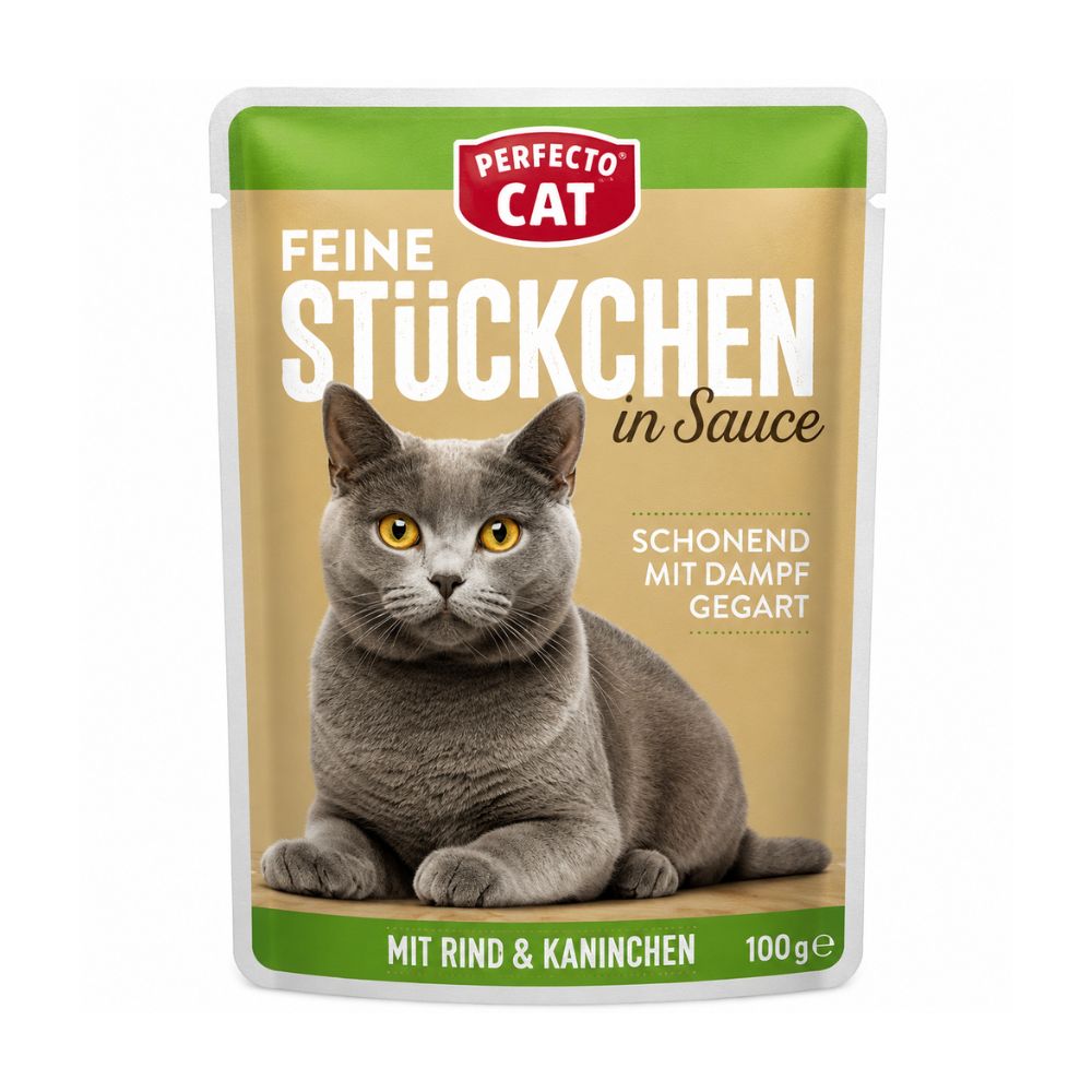 Perfecto Cat Wet Food with Chicken & Rabbit in Gravy 100 g