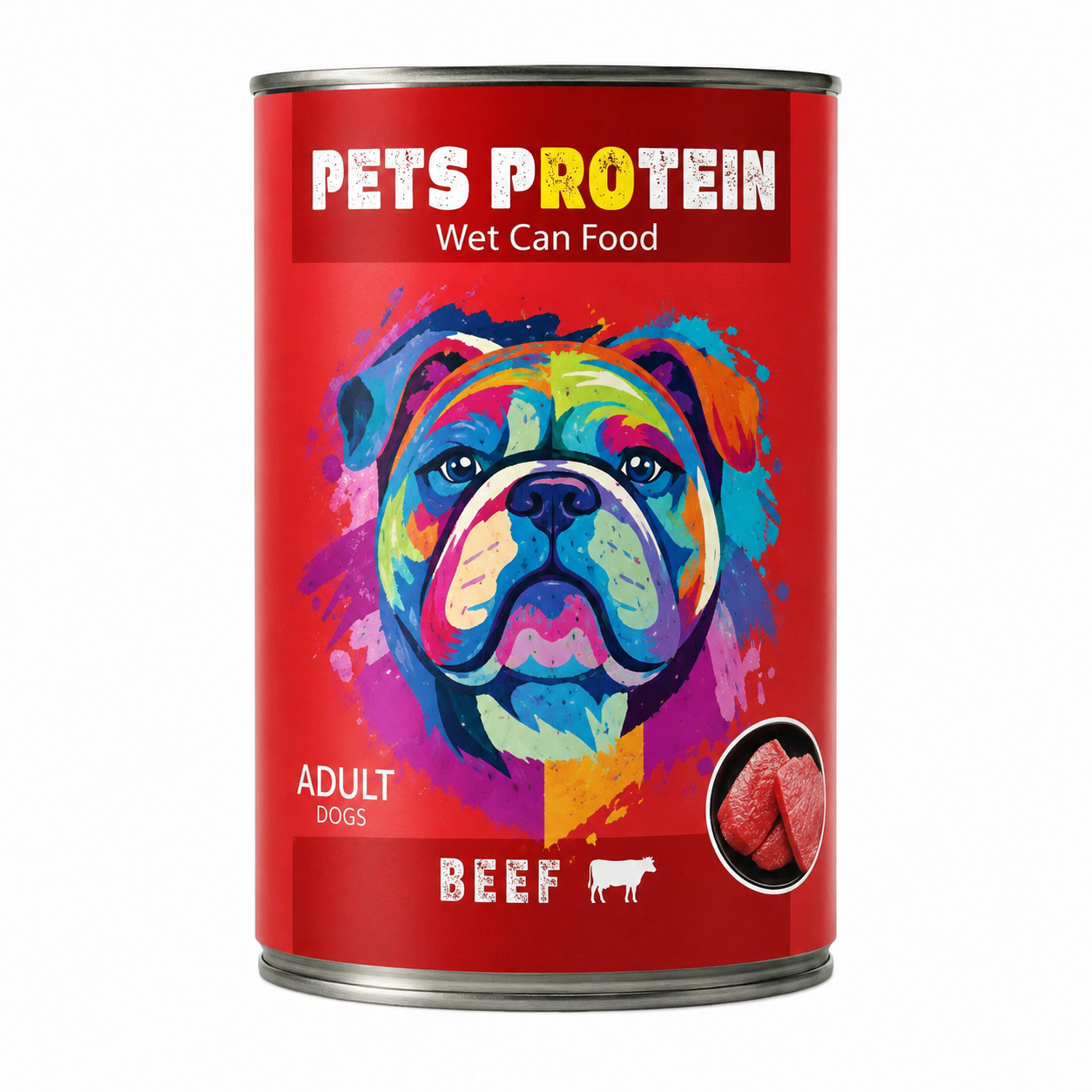 Pets Protein Wet Dog Food with Beef for Adult Dogs 400g