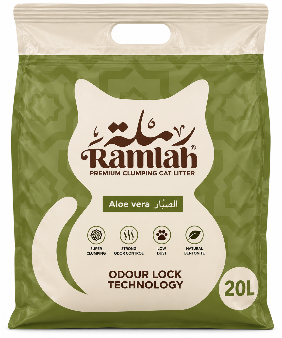 Ramlah Aloe Vera Clumping Cat Litter – 20L