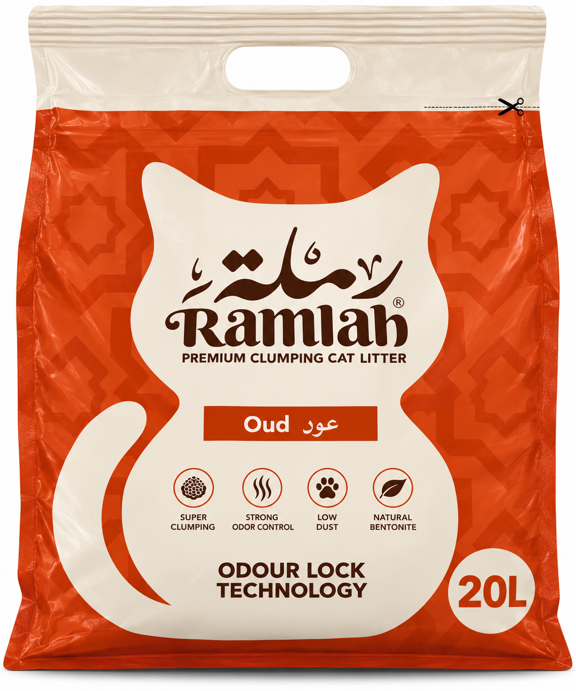 Ramlah Oud Clumping Cat Litter – 20L