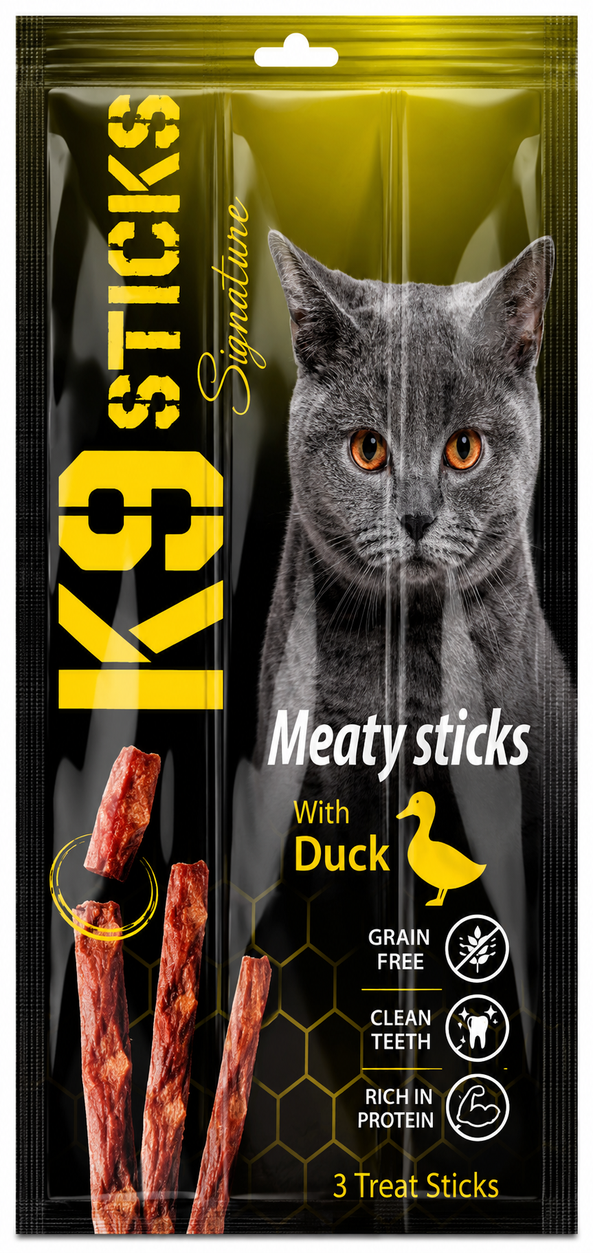 K9 Sticks Signature Meaty Sticks with Duck for Cats 3 Treat Sticks
