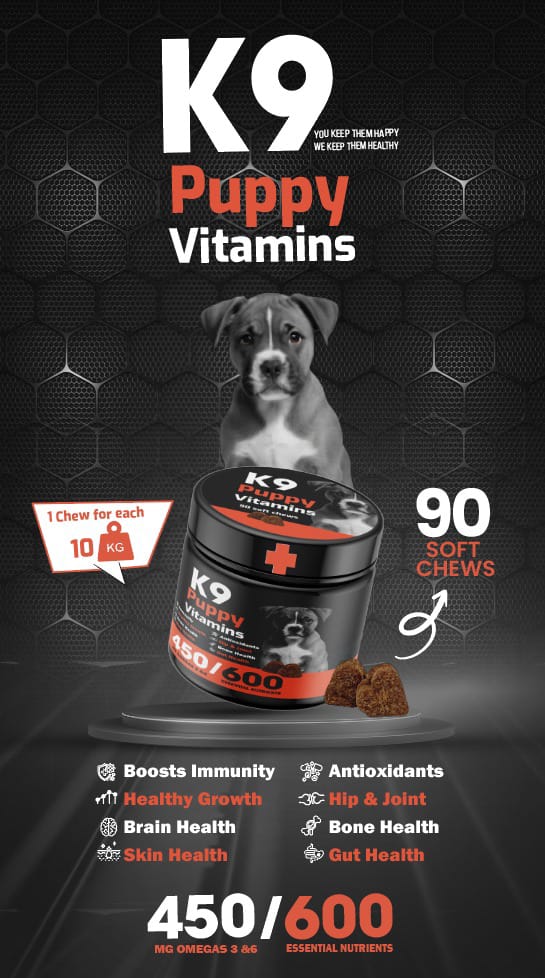 K9 Puppy Supplement for Dogs 90 Chews