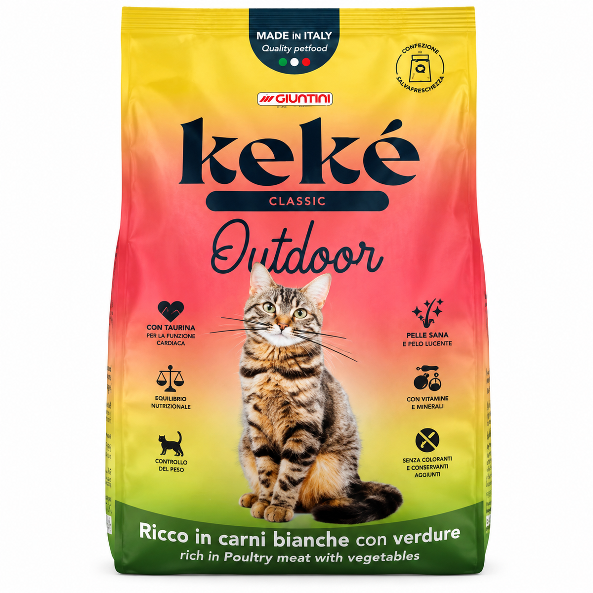 Giuntini Kekè Classic Outdoor Adult Dry Cat Food with Poultry & Vegetables – 5 KG