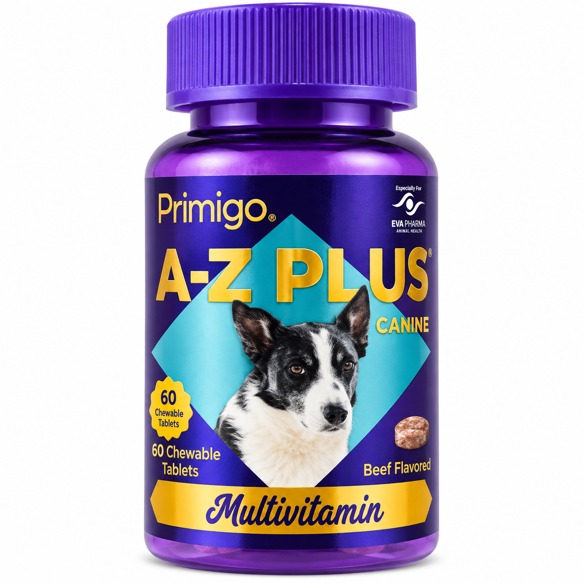 Primigo A-Z Plus Canine Multivitamin Beef Flavored – 60 Chewable Tablets