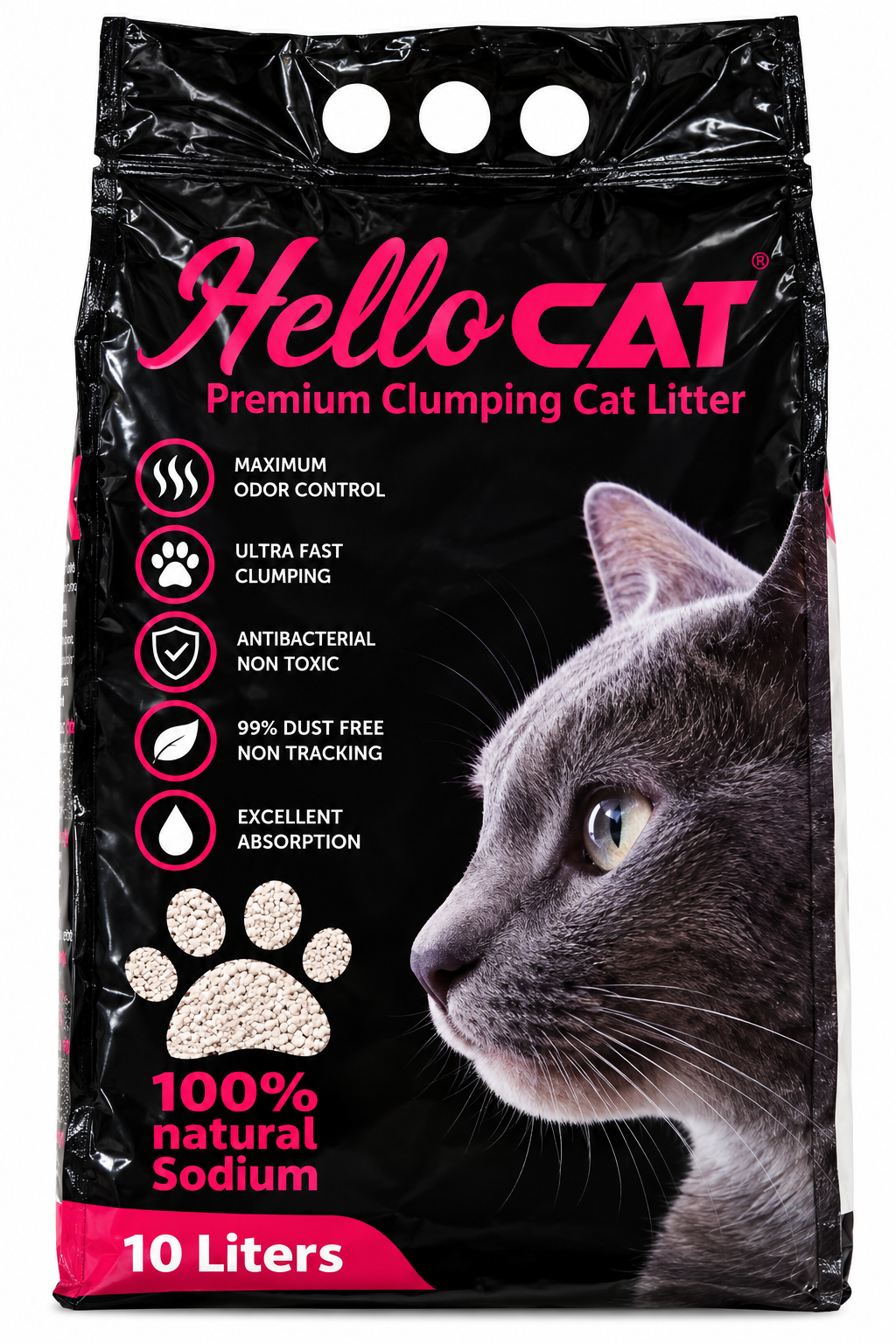 Hello Cat Premium Clumping Cat Litter 10L