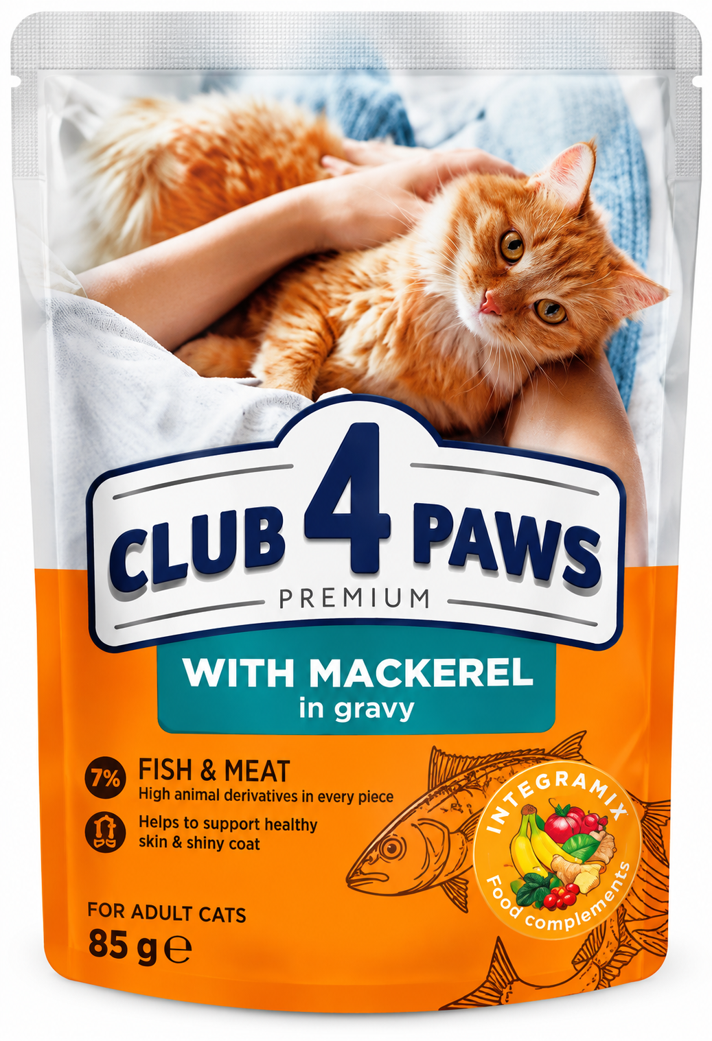 Club 4 Paws Premium Adult Wet Cat Food with Mackerel in Gravy – 85 G