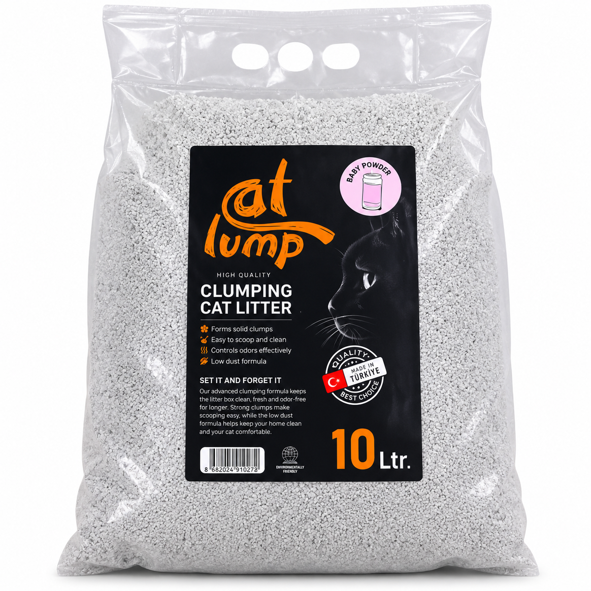 Cat Lump Clumping Cat Litter – Baby Powder Scent 10L