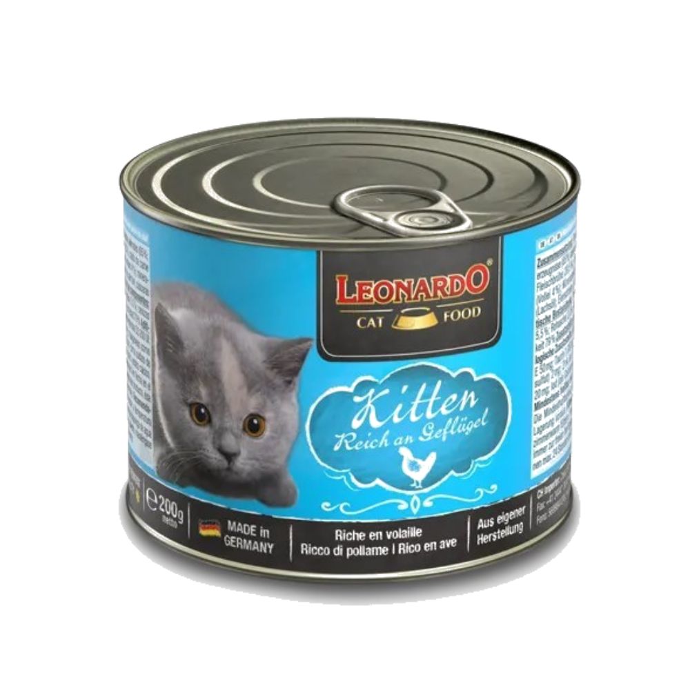 Leonardo Wet Food with Poultry for Kittens Up to 1 Year 200g