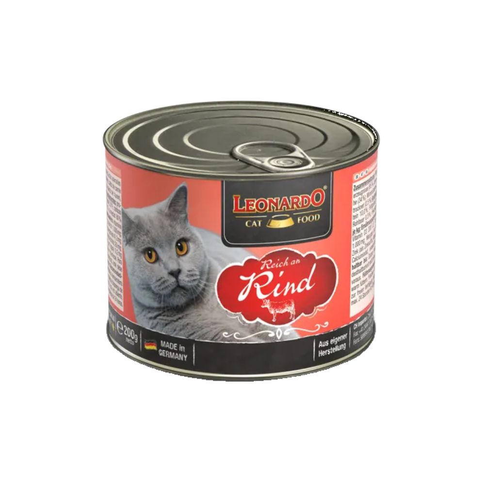 Leonardo Wet Food with Beef for Cats 200g