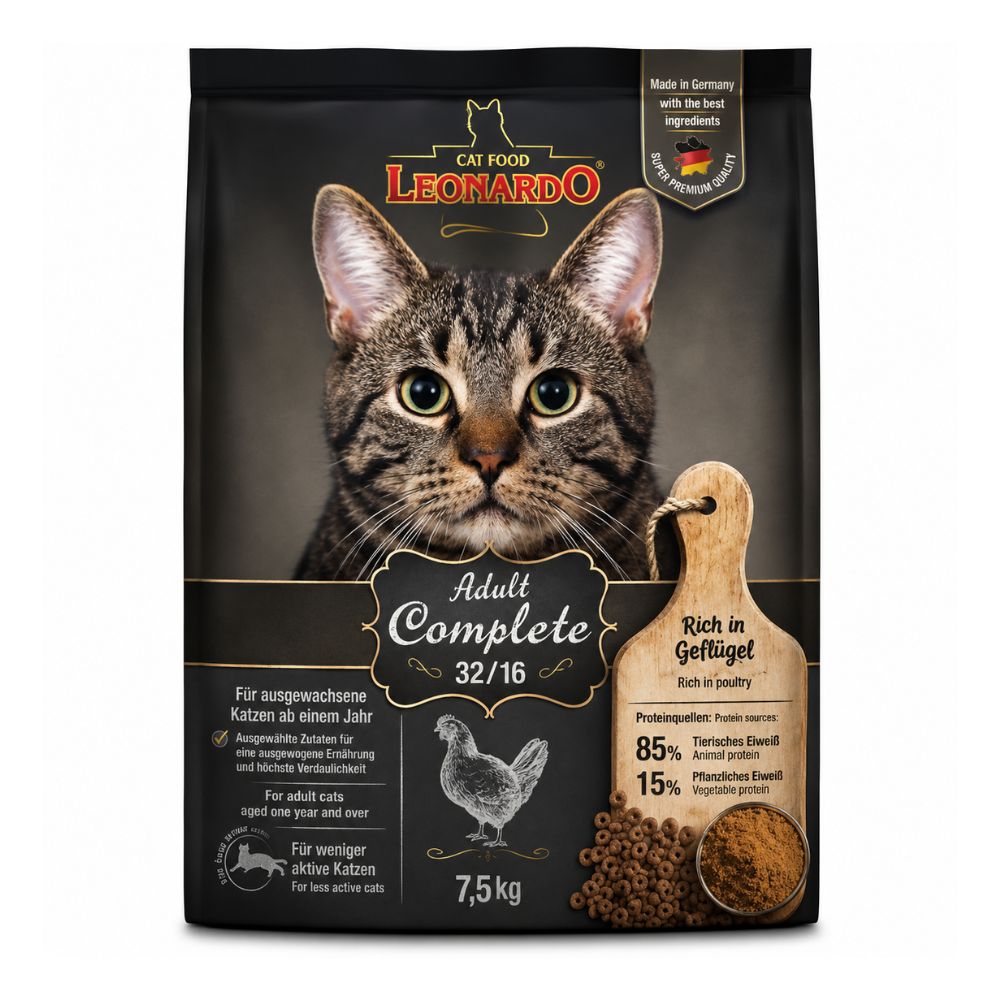 Leonardo Complete Dry Food with Chicken for Adult Cats 7.5kg