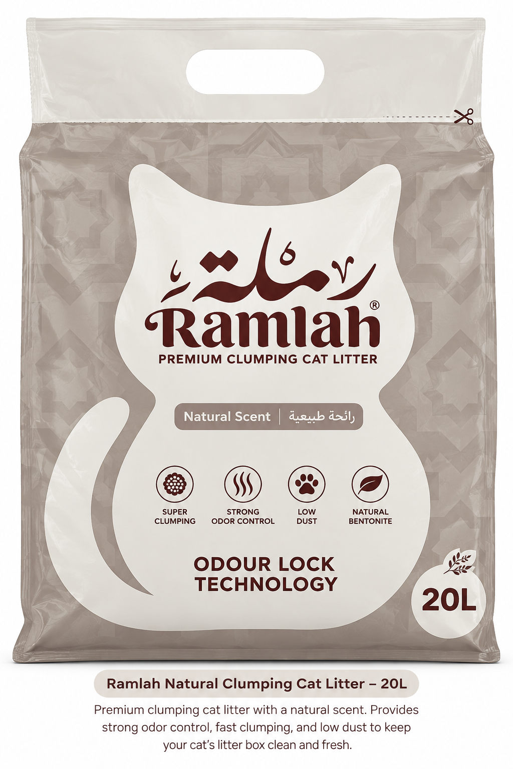 Ramlah Musk Clumping Cat Litter – 20L