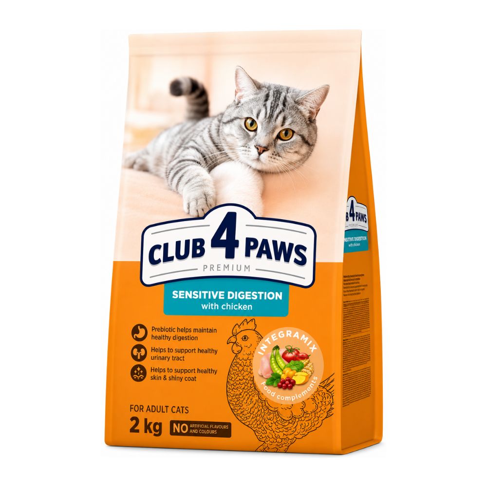 Club 4 Paws Dry Food with Chicken for Sensitive Adult Cats 2kg