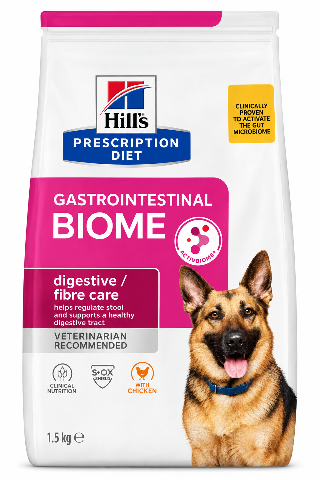 Hill’s Prescription Diet Gastrointestinal Biome Dry Dog Food with Chicken – 1.5 KG
