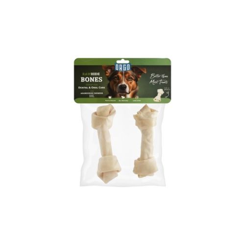 Orgo Rawhide Bone Chew Treat for Dogs 2XL Size White
