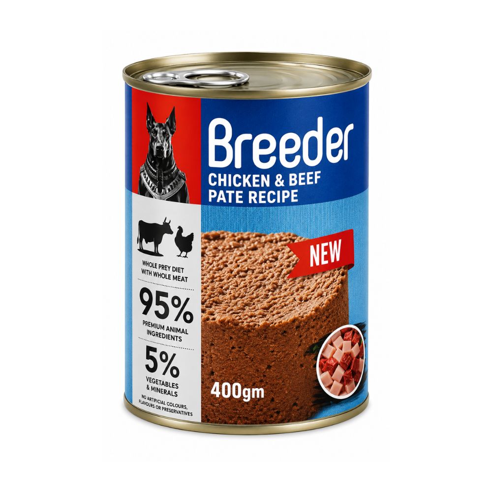 Breeder Wet Food for Dogs – Chicken & Beef Flavor – 400g