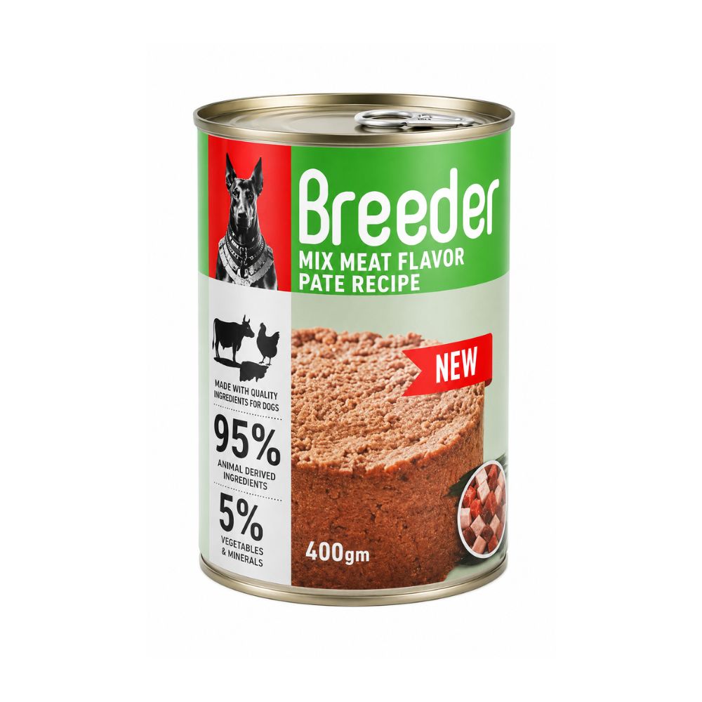 Breeder Wet Food for Dogs – Mix Meat Flavor – 400g
