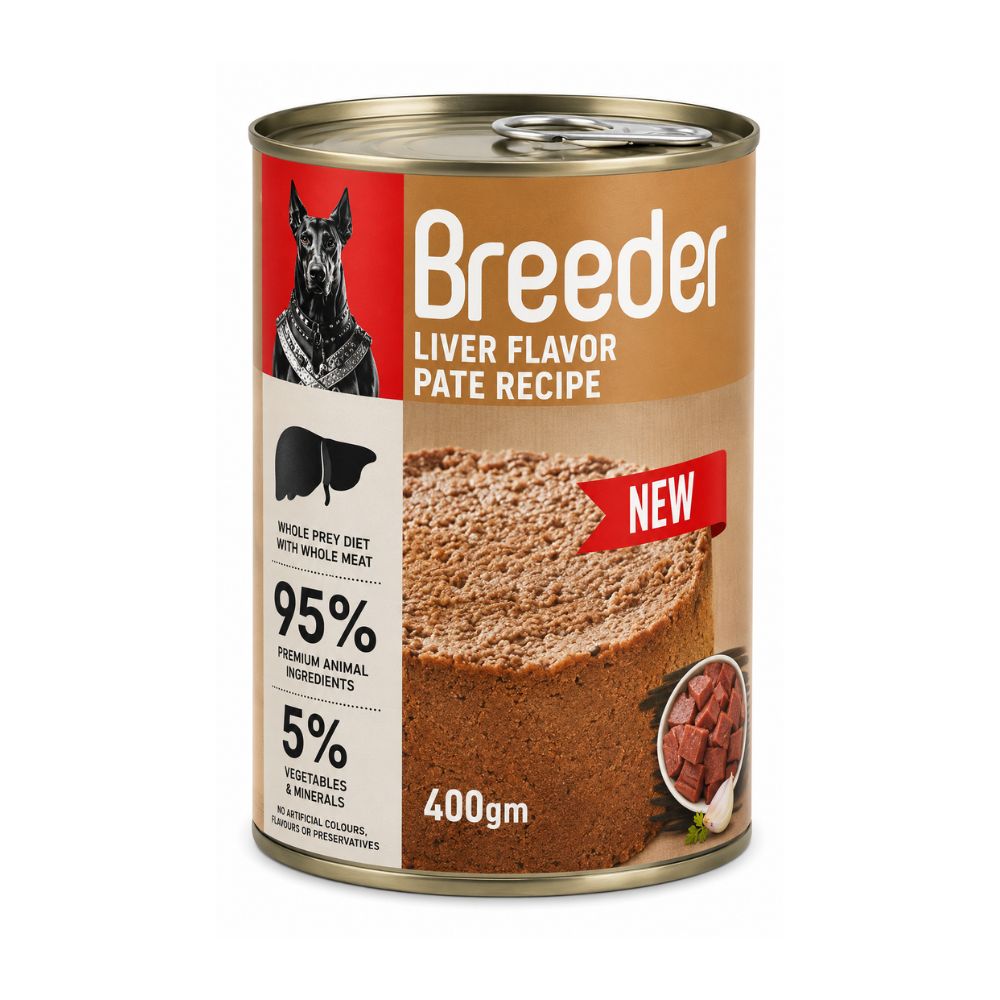 Breeder Wet Food for Dogs – Chicken Liver Flavor – 400g