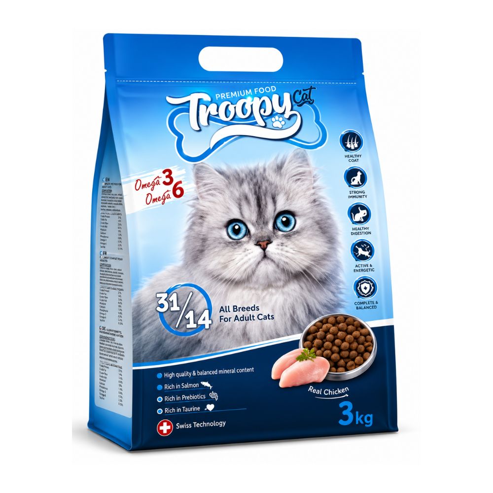 Troopy Adult Cat Dry Food with Salmon & Chicken 3kg