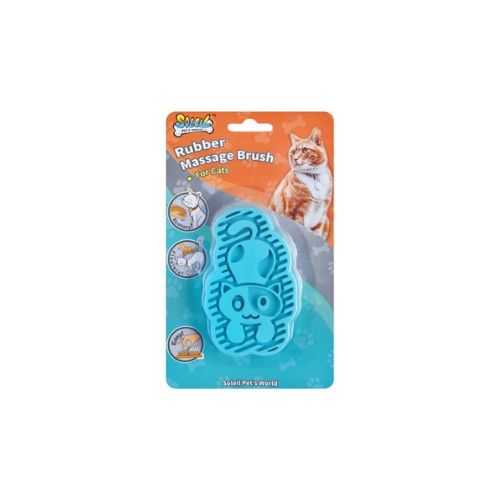 Soleil Pink Rubber Cat Massage Brush