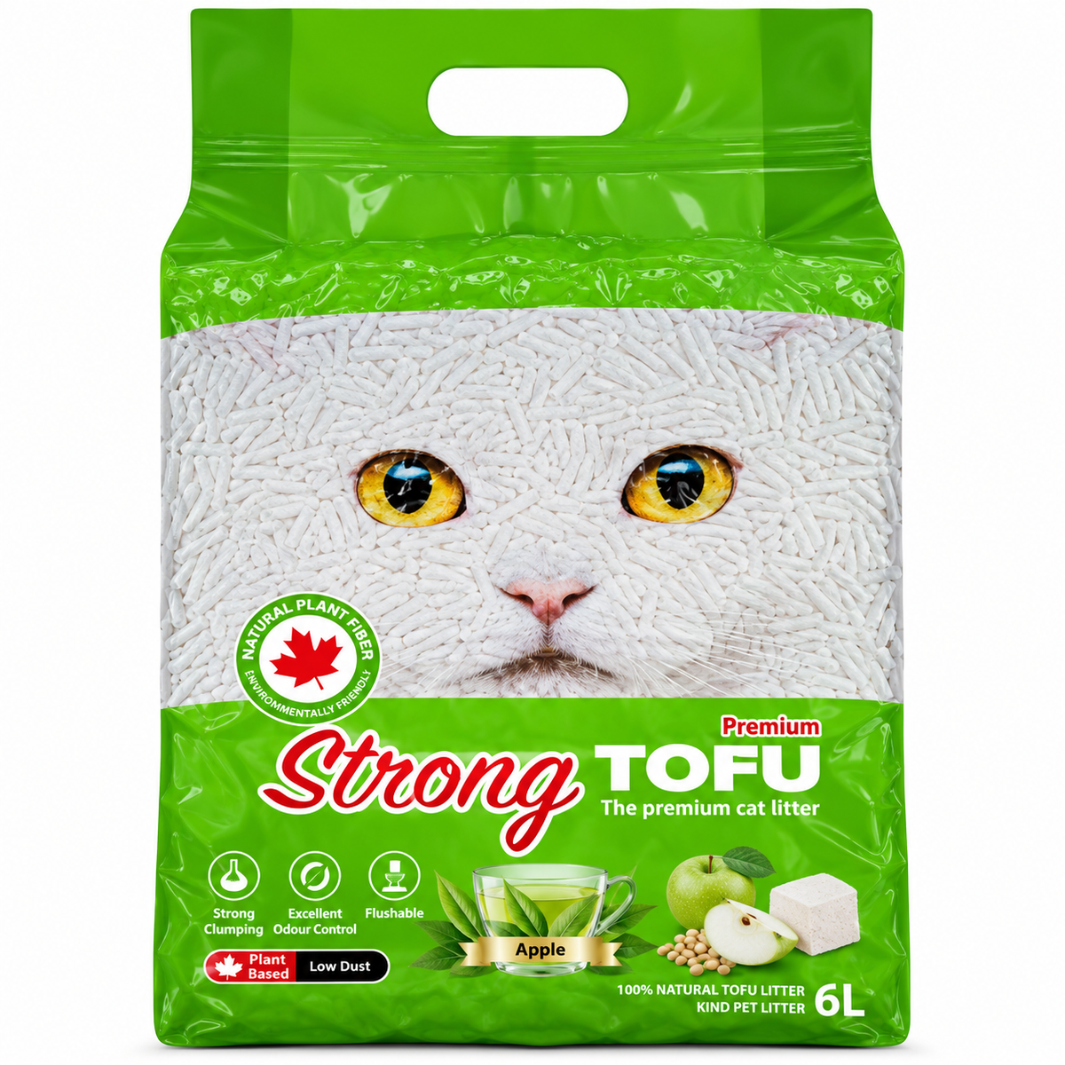 Kind Pet Strong Premium Tofu Clumping Cat Litter Apple Scent – 6 L