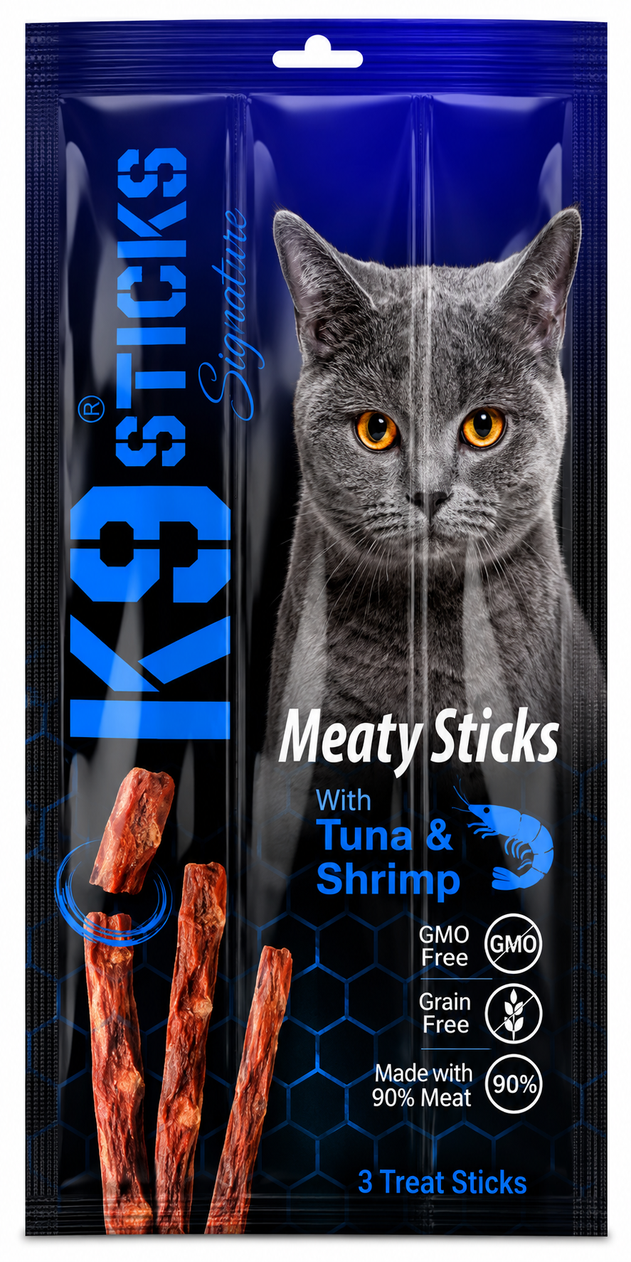 K9 Sticks Signature Meaty Sticks with Tuna & Shrimp for Cats 3 Treat Sticks