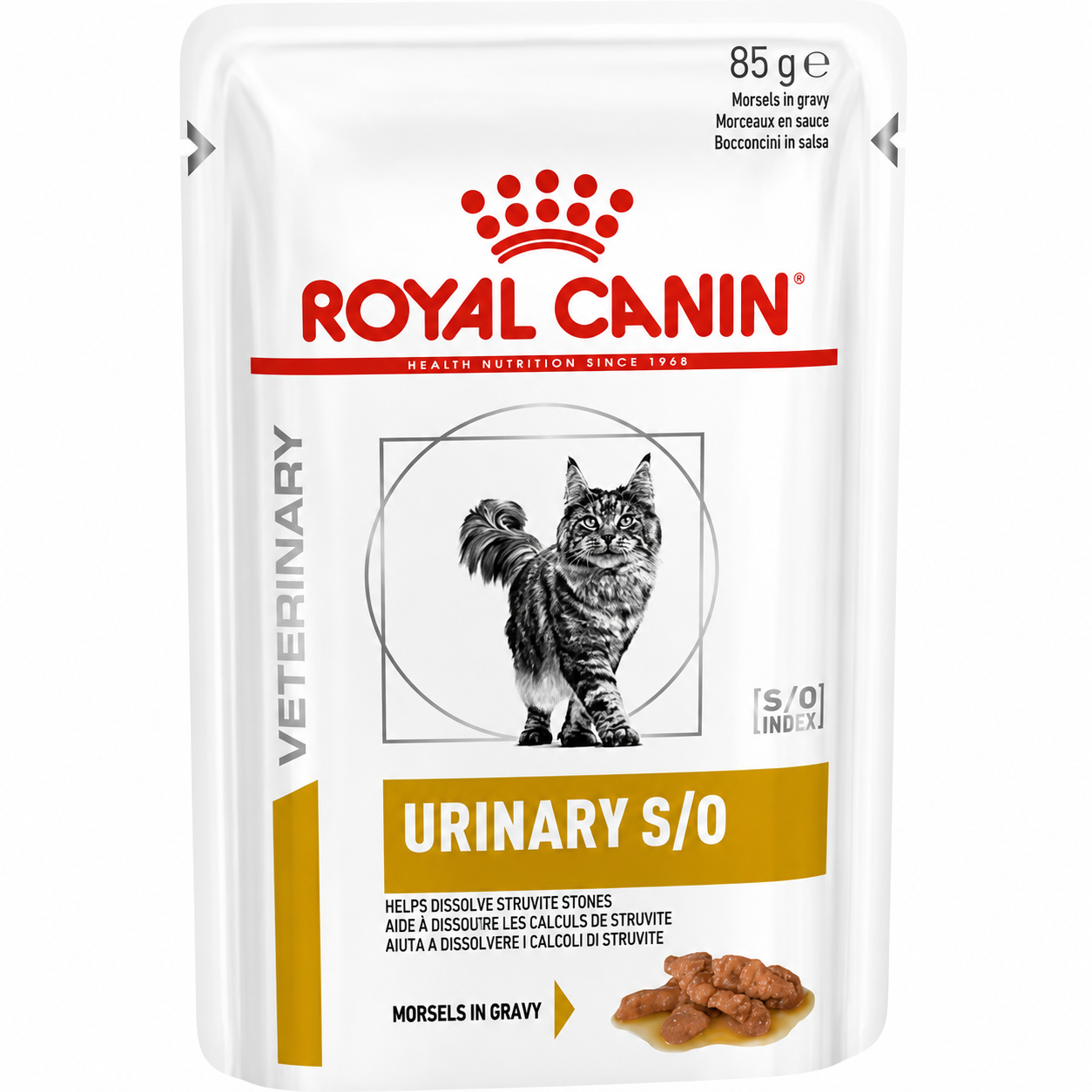 Royal Canin Veterinary Urinary S/O Wet Cat Food Morsels in Gravy 85g