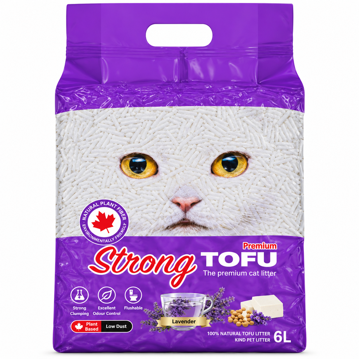 Kind Pet Strong Premium Tofu Clumping Cat Litter Lavender Scent – 6 L