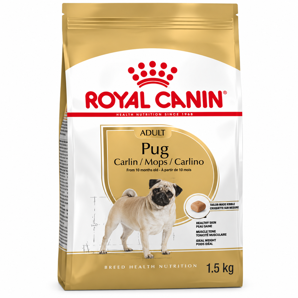 Royal Canin Pug Adult Dry Dog Food – 1.5 KG